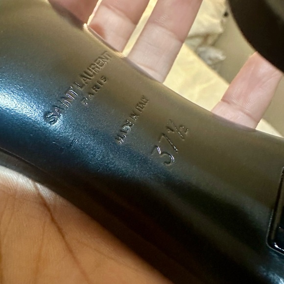 LAST CALL ESTATE SALE $995 Saint Laurent Iconic Opyum Black Patent Leather Heels - Picture 4 of 7